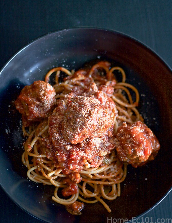 Meatballs on Spaghetti