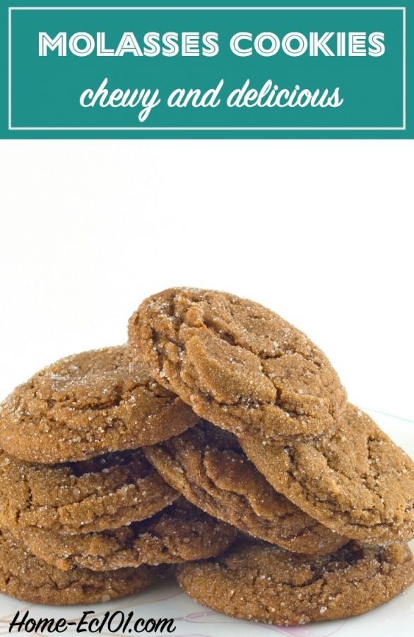These molasses cookies are like soft ginger snaps. Yummy any time of year, but especially good for holiday time.