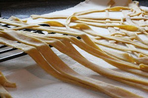 draped noodles