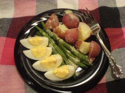 Hearty Potato Egg and Green Bean Salad - a composed salad