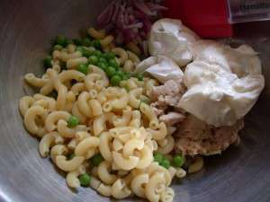 Tuna Macaroni Salad - ready to mix up the good stuff