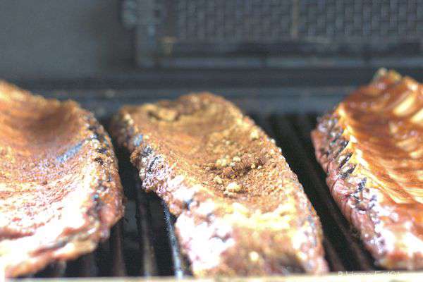 Ribs on Gas Grill