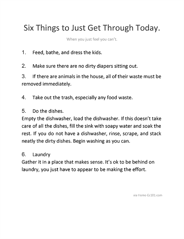 Six Things to Just Get Through Today